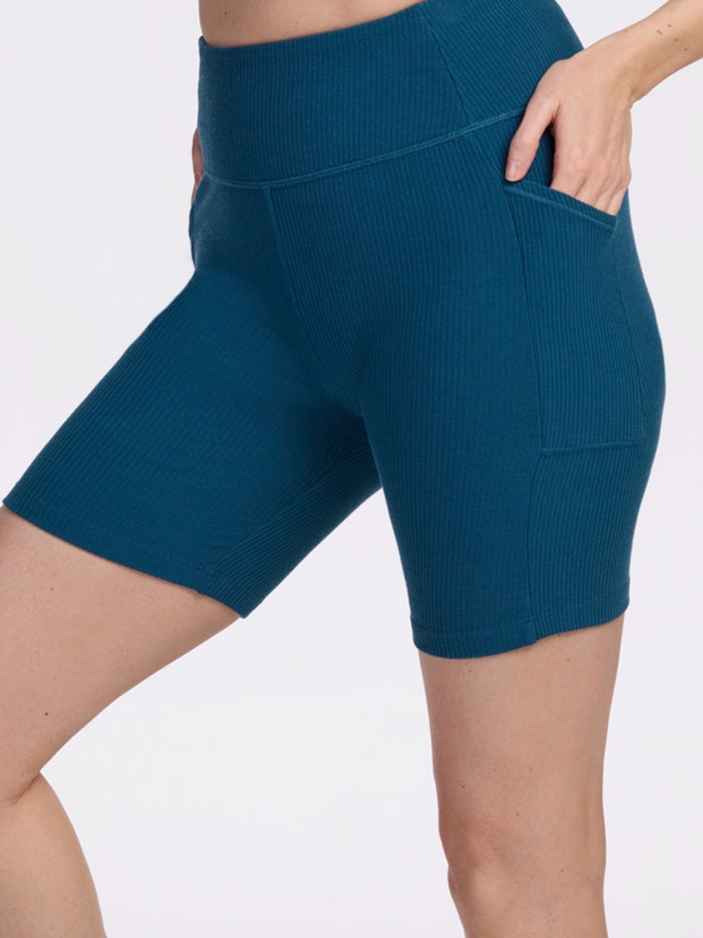 New Woolx Miley Merino Wool Ribbed Bike Shorts, Size Xsm, Moroccan Blue — image 3 of 8